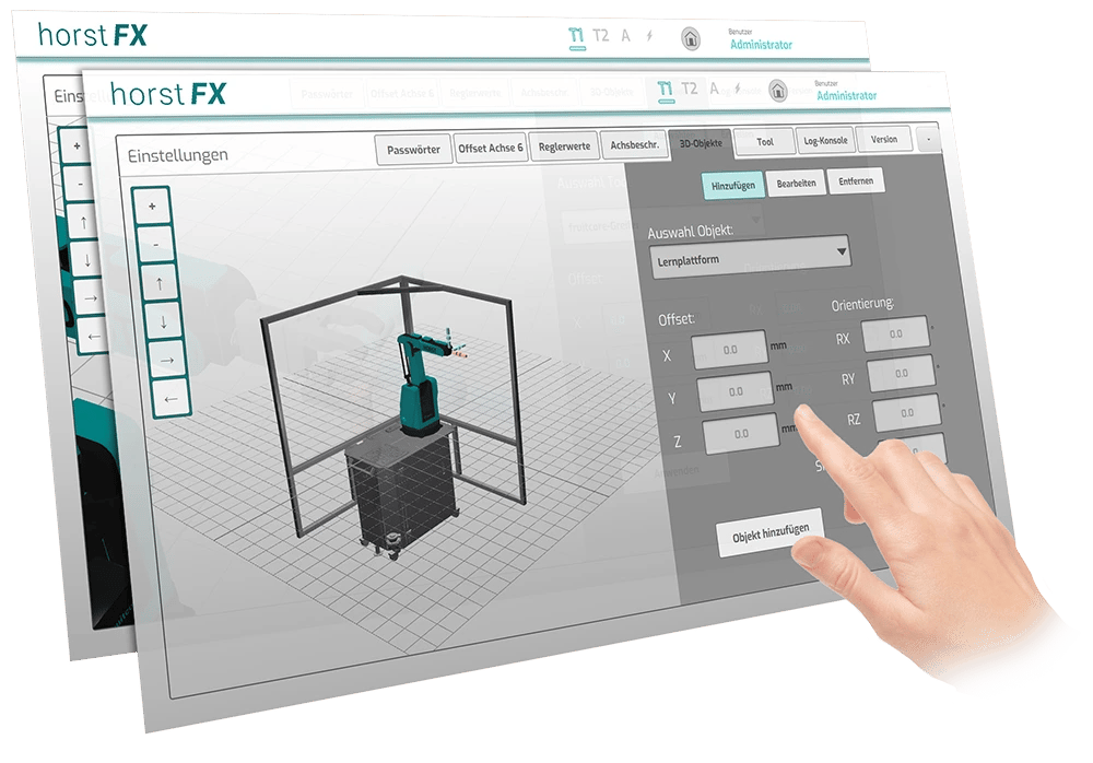 fruitcore robotics_Software mit Touchfinger v2