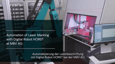 Digital Robot HORST beim Be- und Entladen einer Laseranlage bei der MBV AG