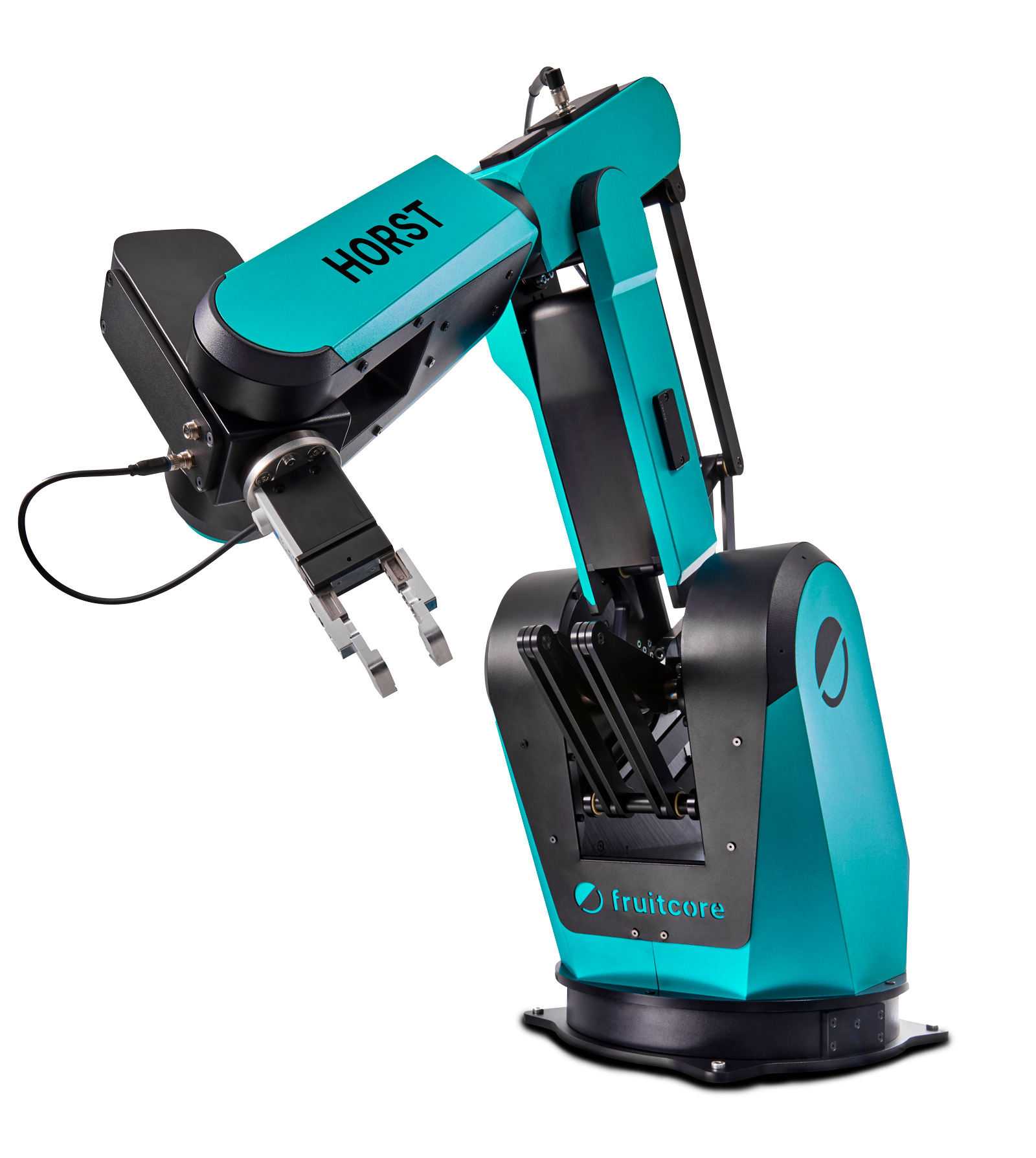 HORST1000 Roboter dessen Arm mit einem Greifer ausgestattet ist und nach unten zeigt 