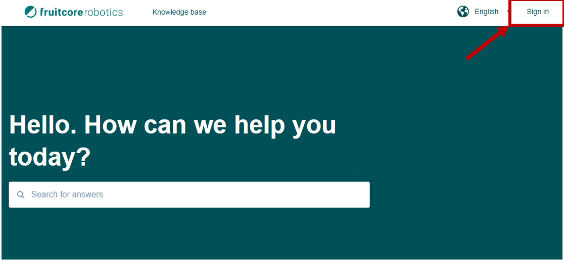 Log in to the knowledge base