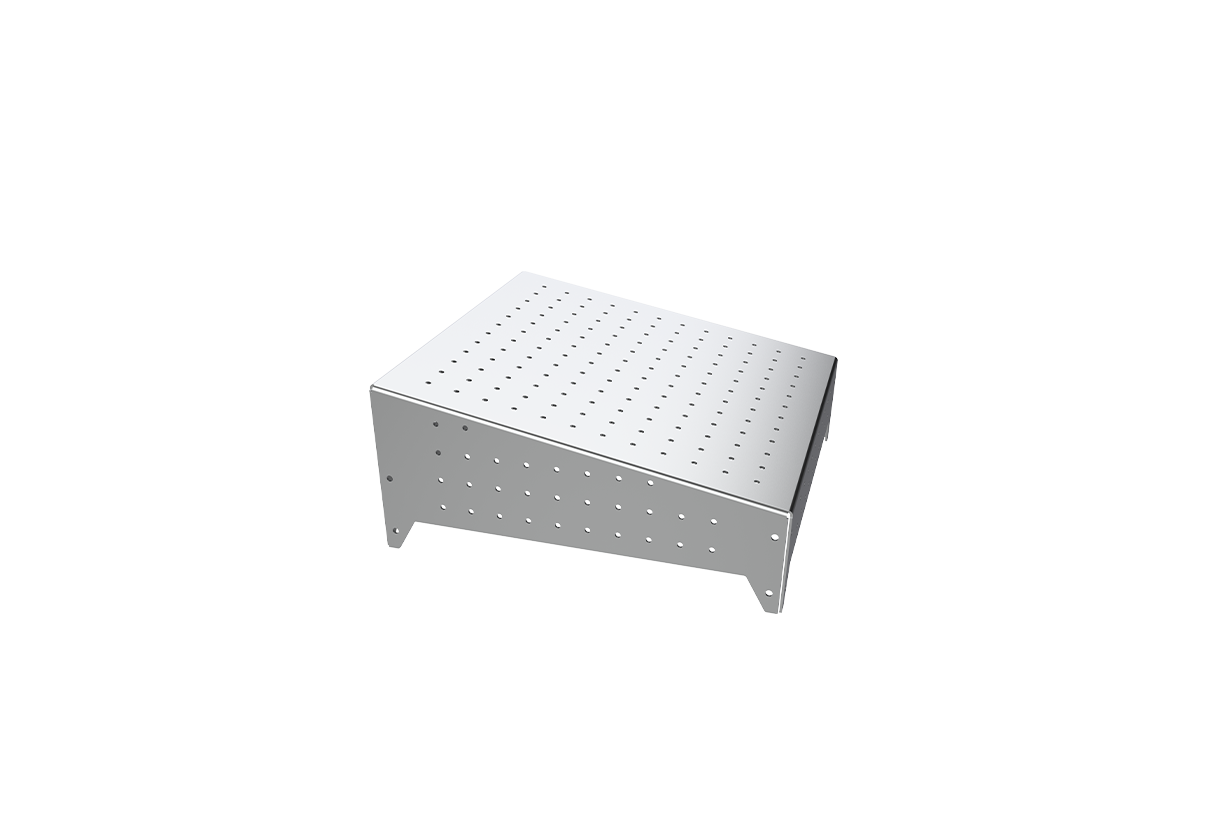 Angled tray holder